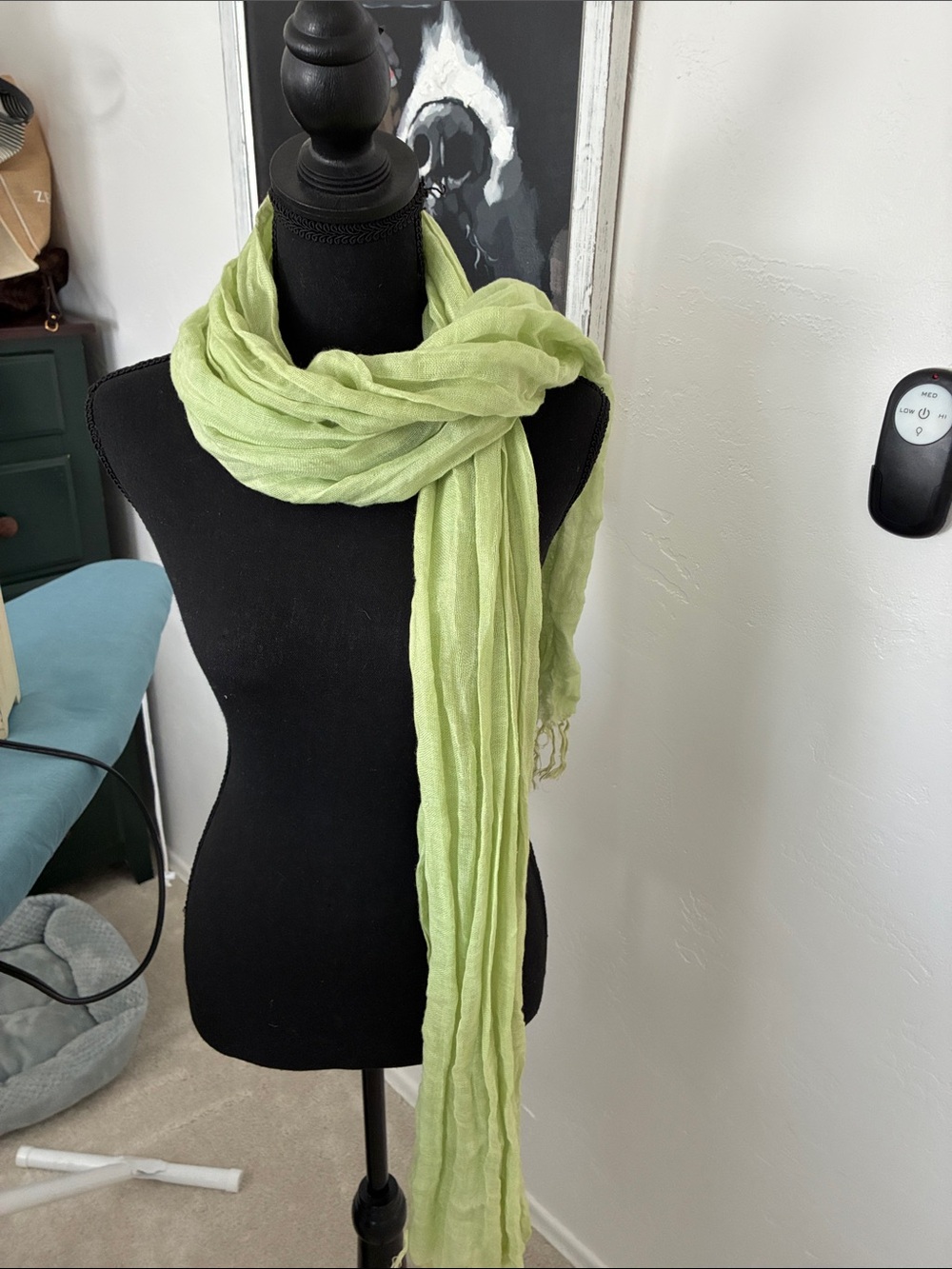 Light Green Women's Scarf - Soft Lightweight Wrap